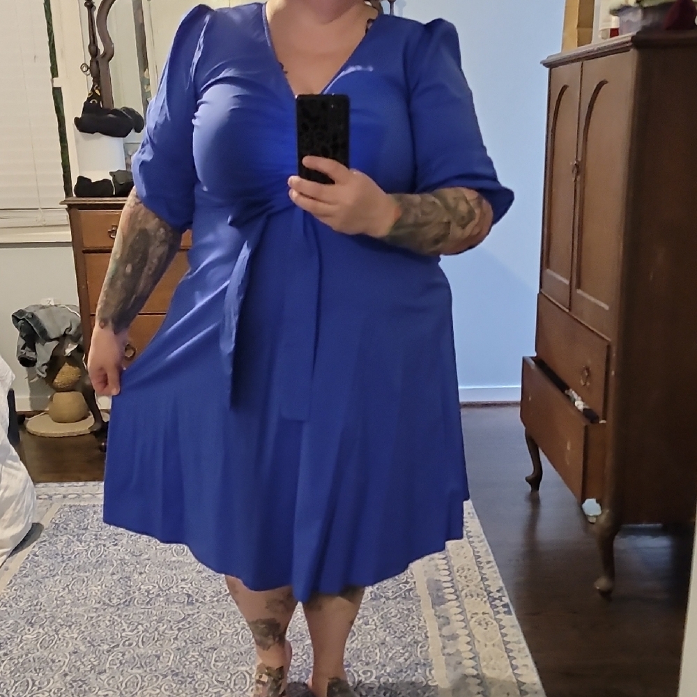 Cute Blue Casual Dress Eloquii Size 18